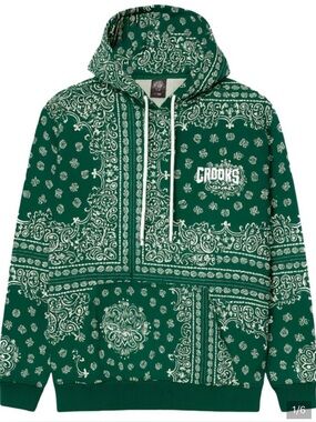 Crooks & Castles Paisley AOP Hoodie | NWT | Size Large